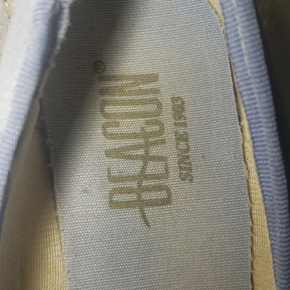 Vintage espadrilles baby blue canvas and braided wedge,women's size 7. - Picture 3 of 9